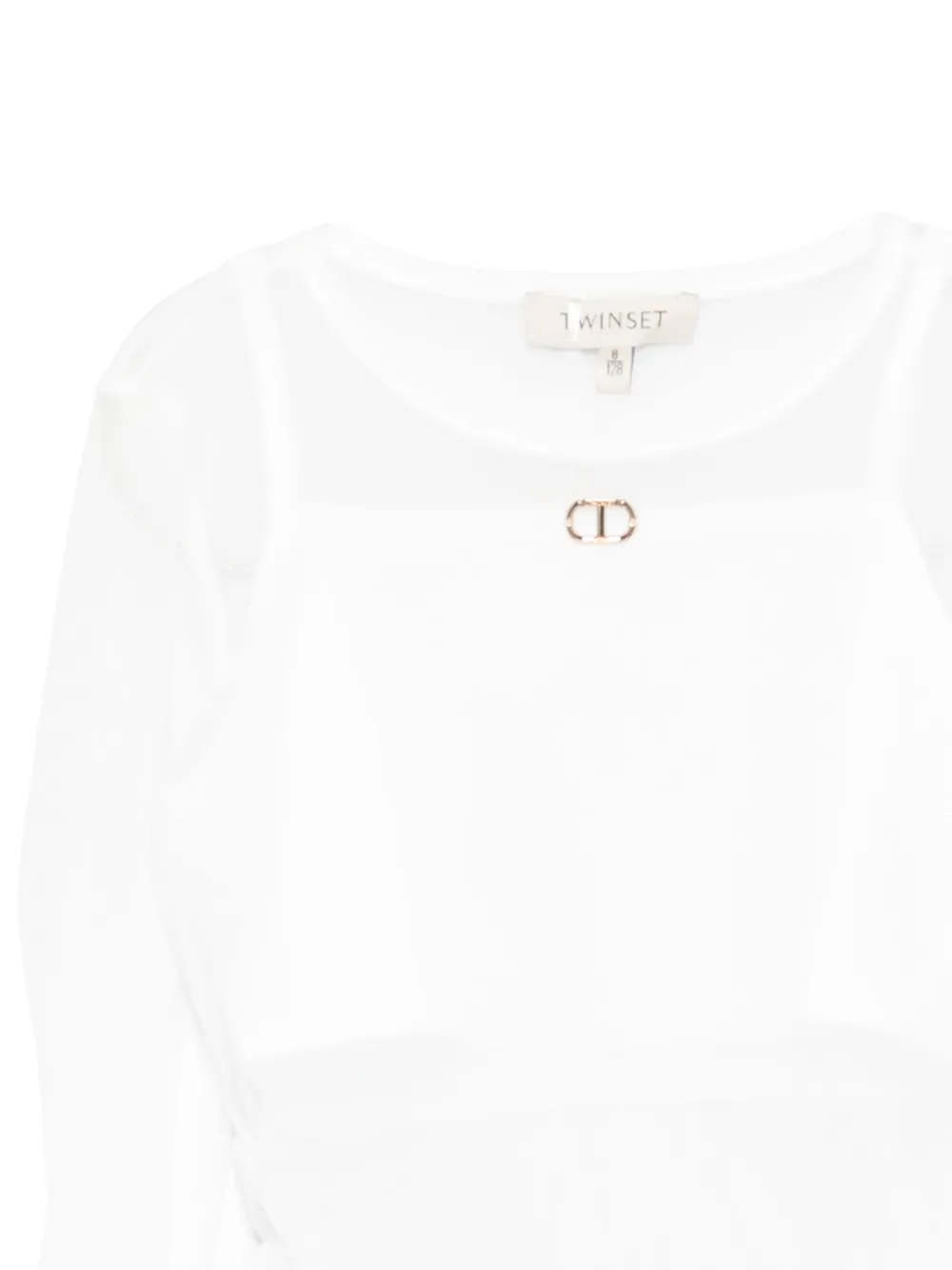 Twinset Long-sleeved Blouse In White
