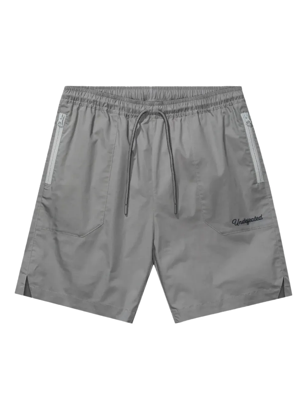 Undefeated Zip-pocket Drawstring Shorts In Gray