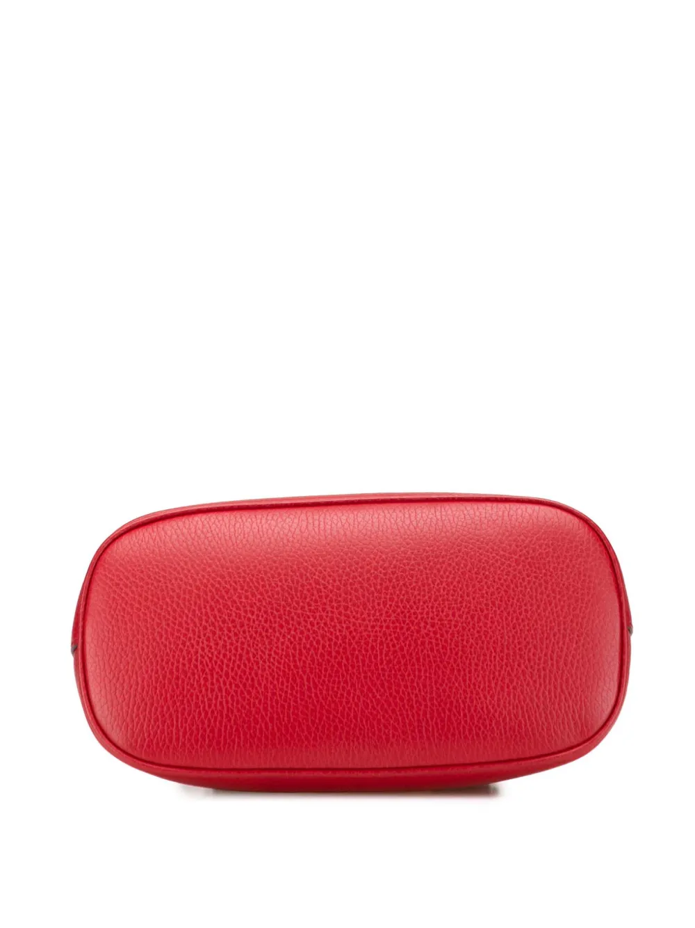 Pre-owned Gucci 2000-2015 Mini Leather Gg Charm Dome Satchel In Red