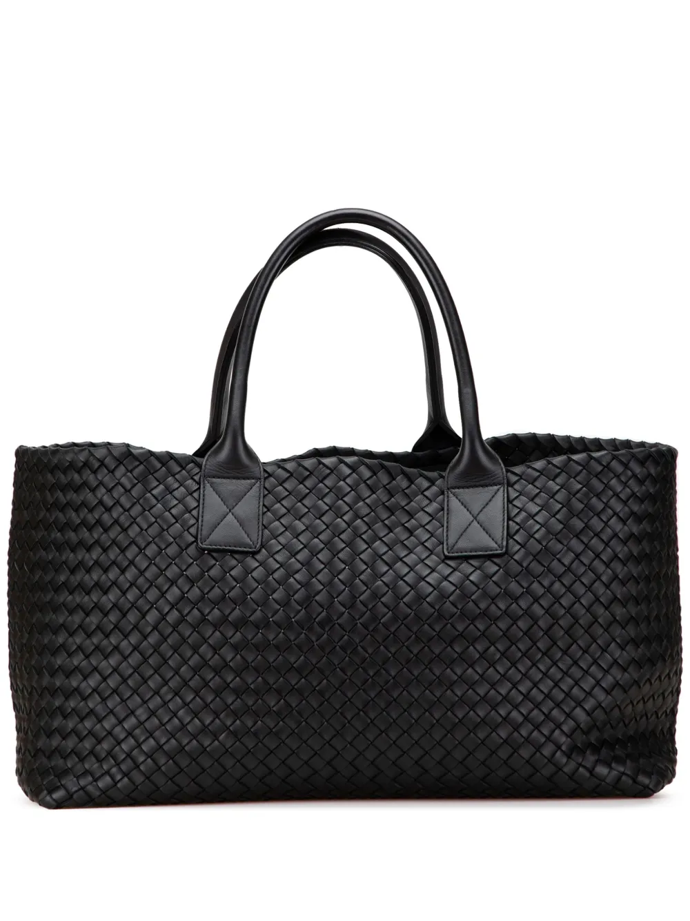 Bottega Veneta Pre-Owned 2012-2025 Medium Lambskin Intreccio Cabat tote bag | Black | Image 1