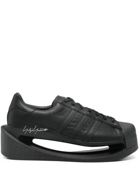Y-3 platform leather trainers