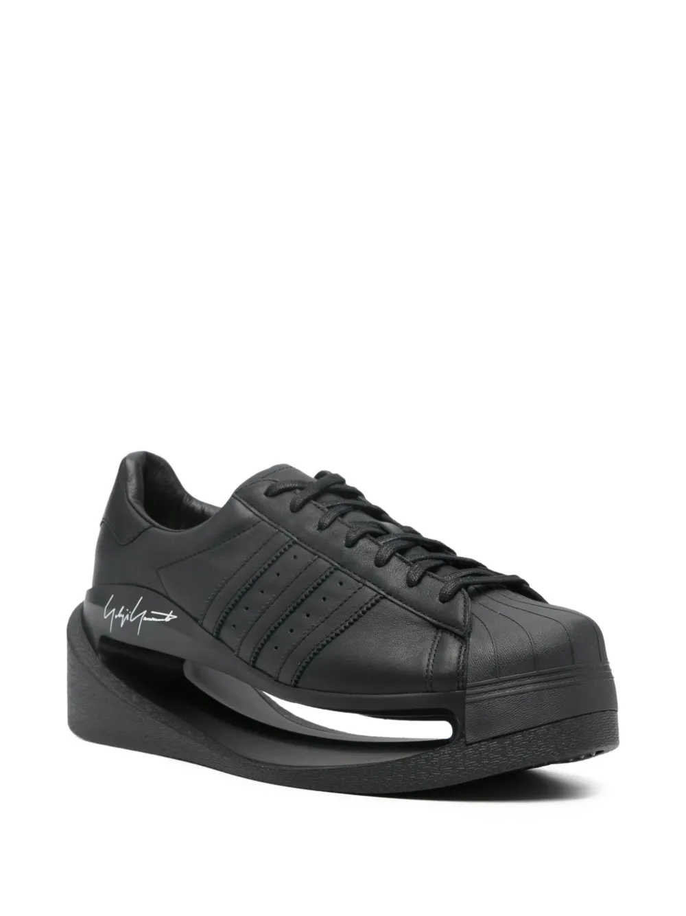 Y-3 platform leather trainers | Low-Tops | Image 2