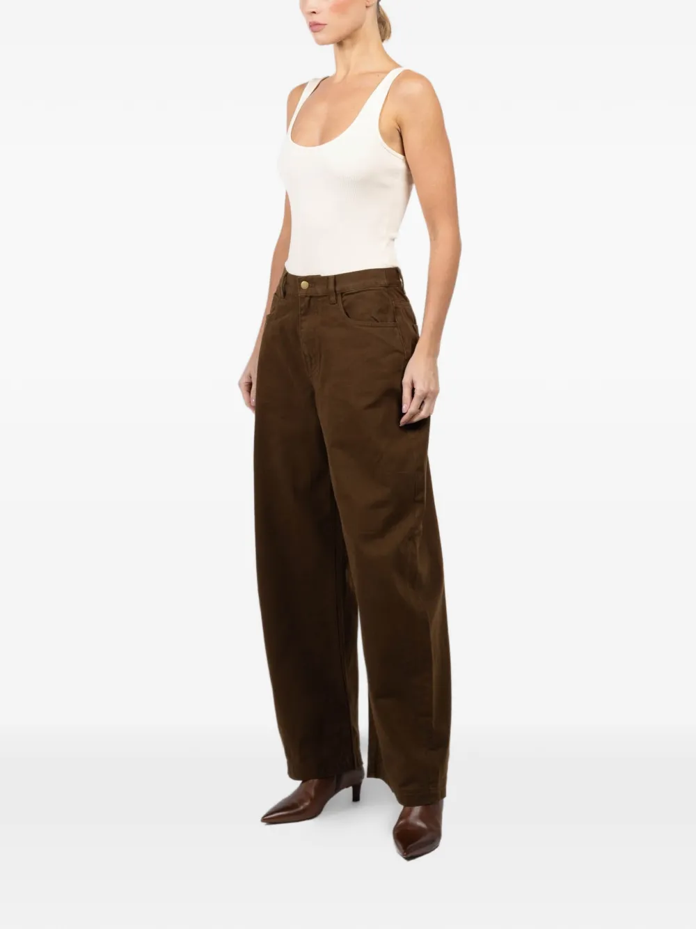  Ronny Kobo Wide-leg Trousers - Brown 