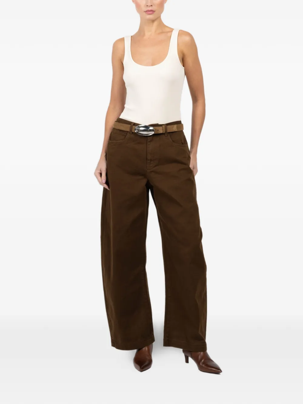 Ronny Kobo wide-leg trousers - Bruin