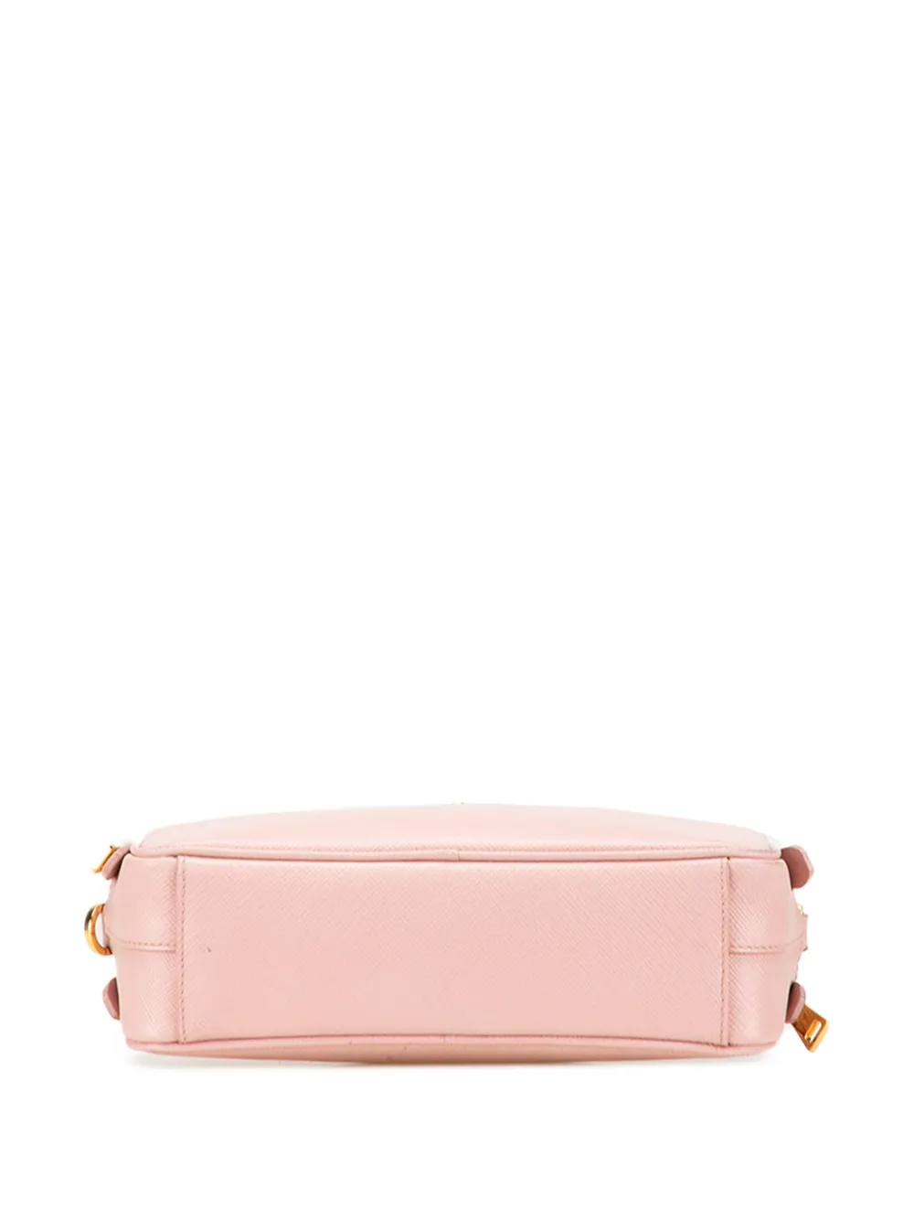 Pre-owned Prada 2000-2025 Mini Saffiano Double Zip Crossbody Bag In Pink