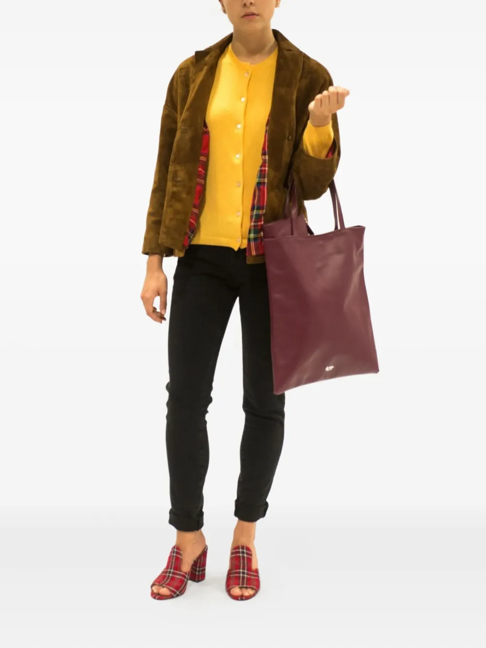 La Rose Buttoned Cashmere Cardigan In Yellow