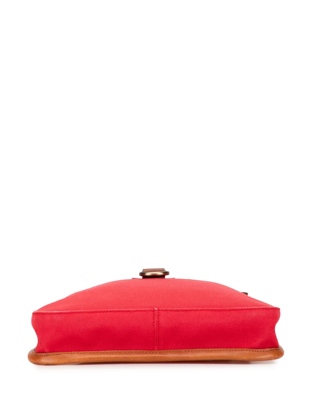 Pre-owned Burberry 2000-2017 Supernova Check Trimmed Canvas Crossbody Bag In Red