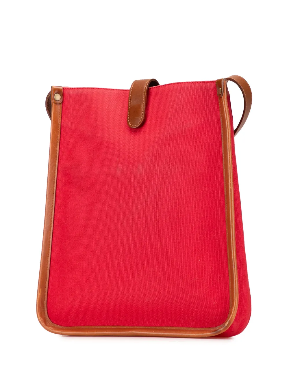 Pre-owned Burberry 2000-2017 Supernova Check Trimmed Canvas Crossbody Bag In Red