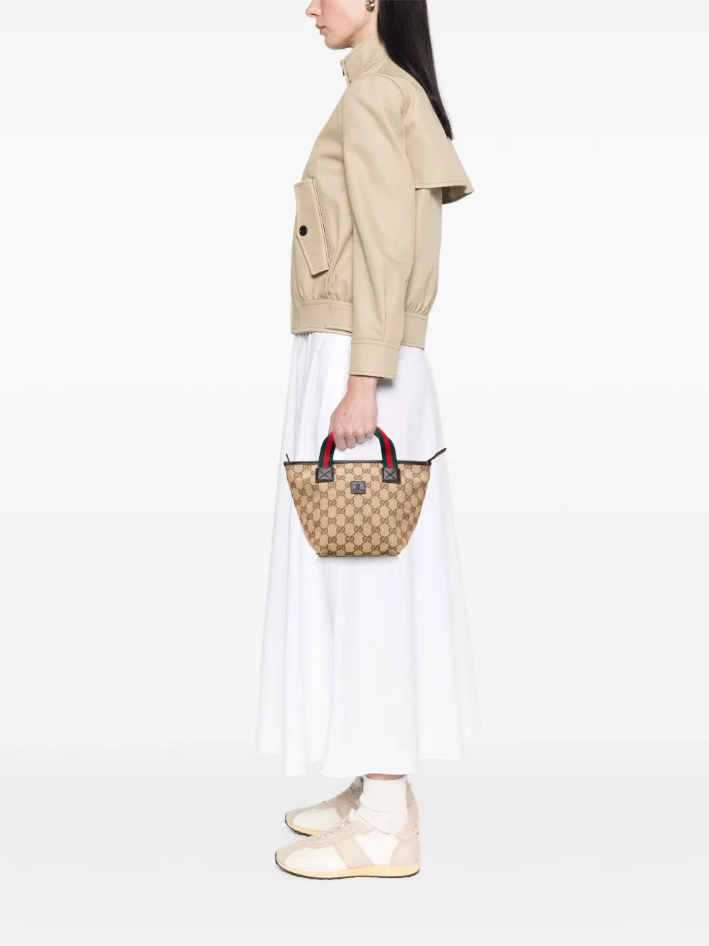 Gucci Pre-Owned 2016-2025 Mini GG Canvas Web Childrens handbag | Pre-Owned | Image 2