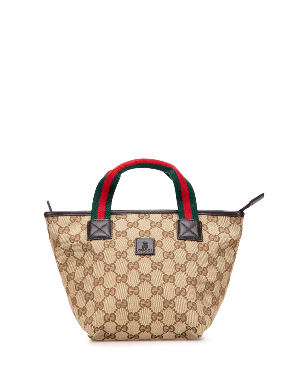 Gucci Pre-Owned 2016-2025 Mini GG Canvas Web Childrens handbag | Brown | Image 1