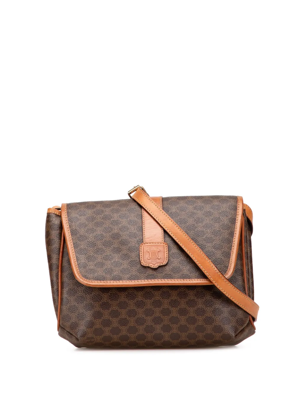 Celine Pre-Owned 2009 マカダム コーテッドキャンバス ショルダーバッグ - ブラウン Celine Pre-Owned 2009 マカダム コーテッドキャンバス ショルダーバッグ - ブラウン