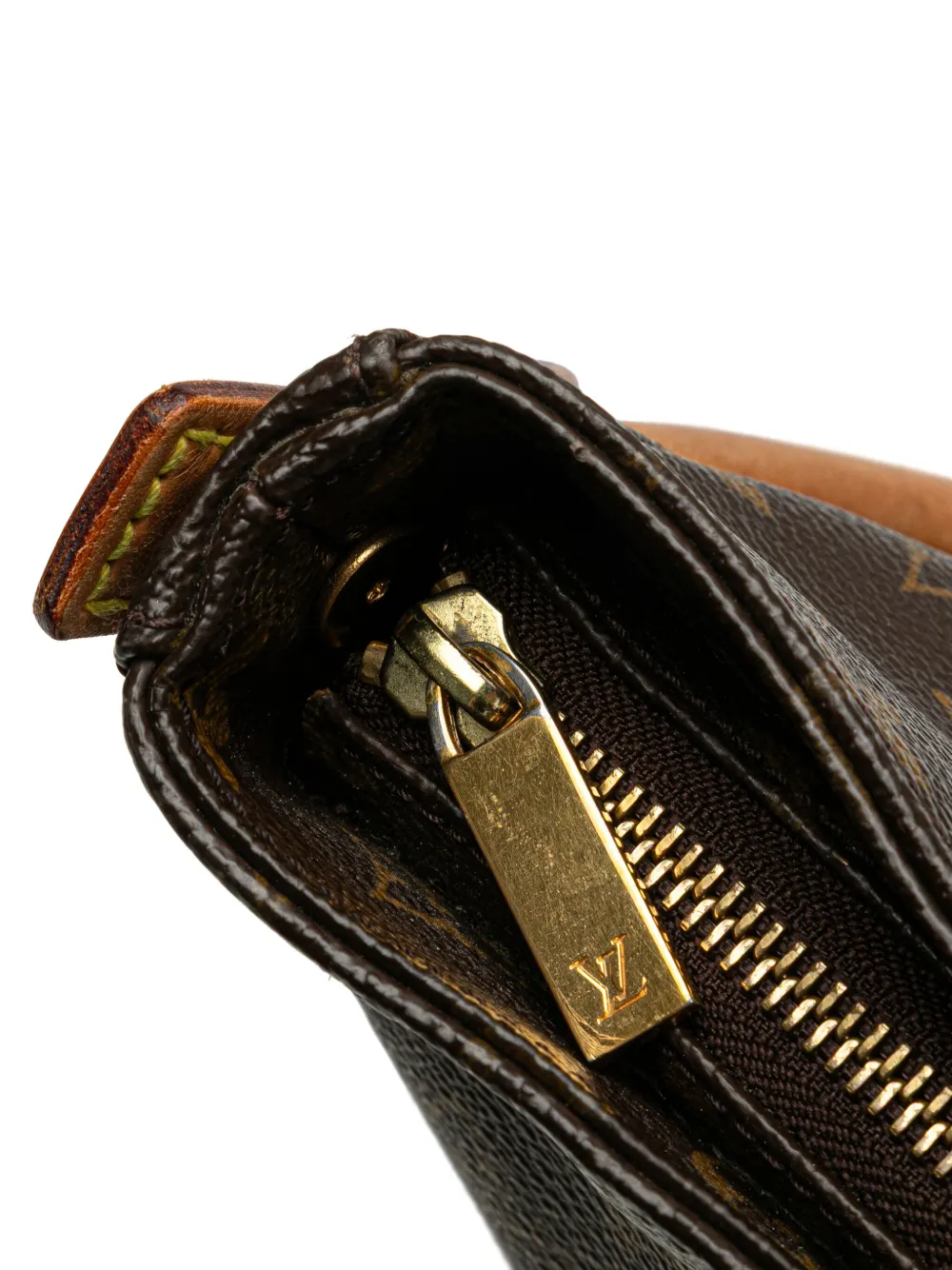 Pre-owned Louis Vuitton 2000 Monogram Looping Gm Shoulder Bag In Brown