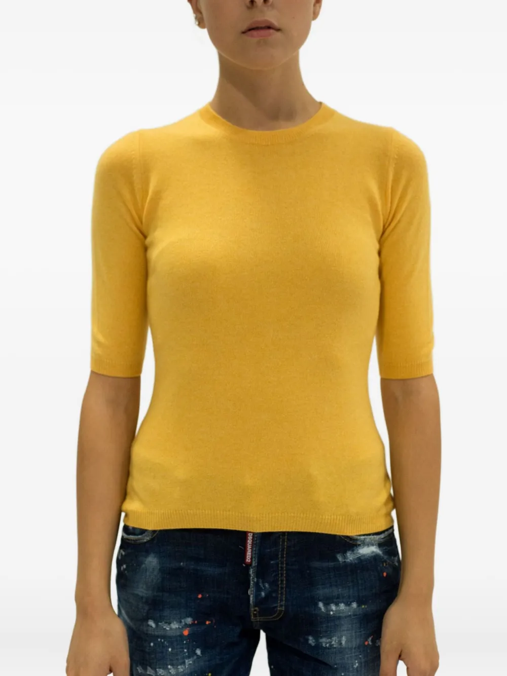 LA ROSE pull à col rond | jaune | Image 1