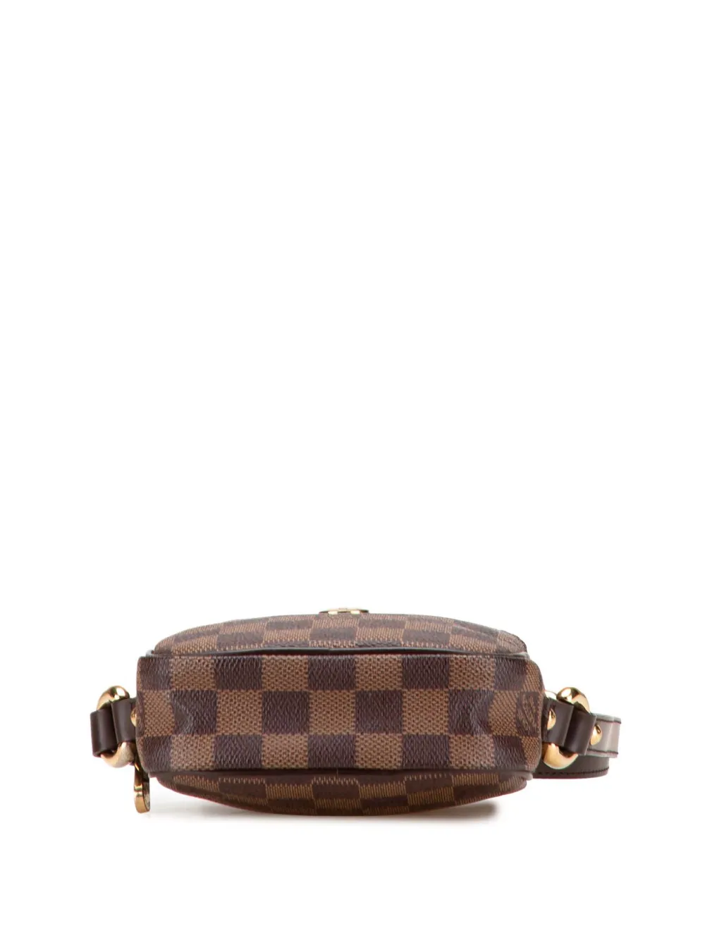 Pre-owned Louis Vuitton 2005 Damier Ebene Rift Crossbody Bag In Brown