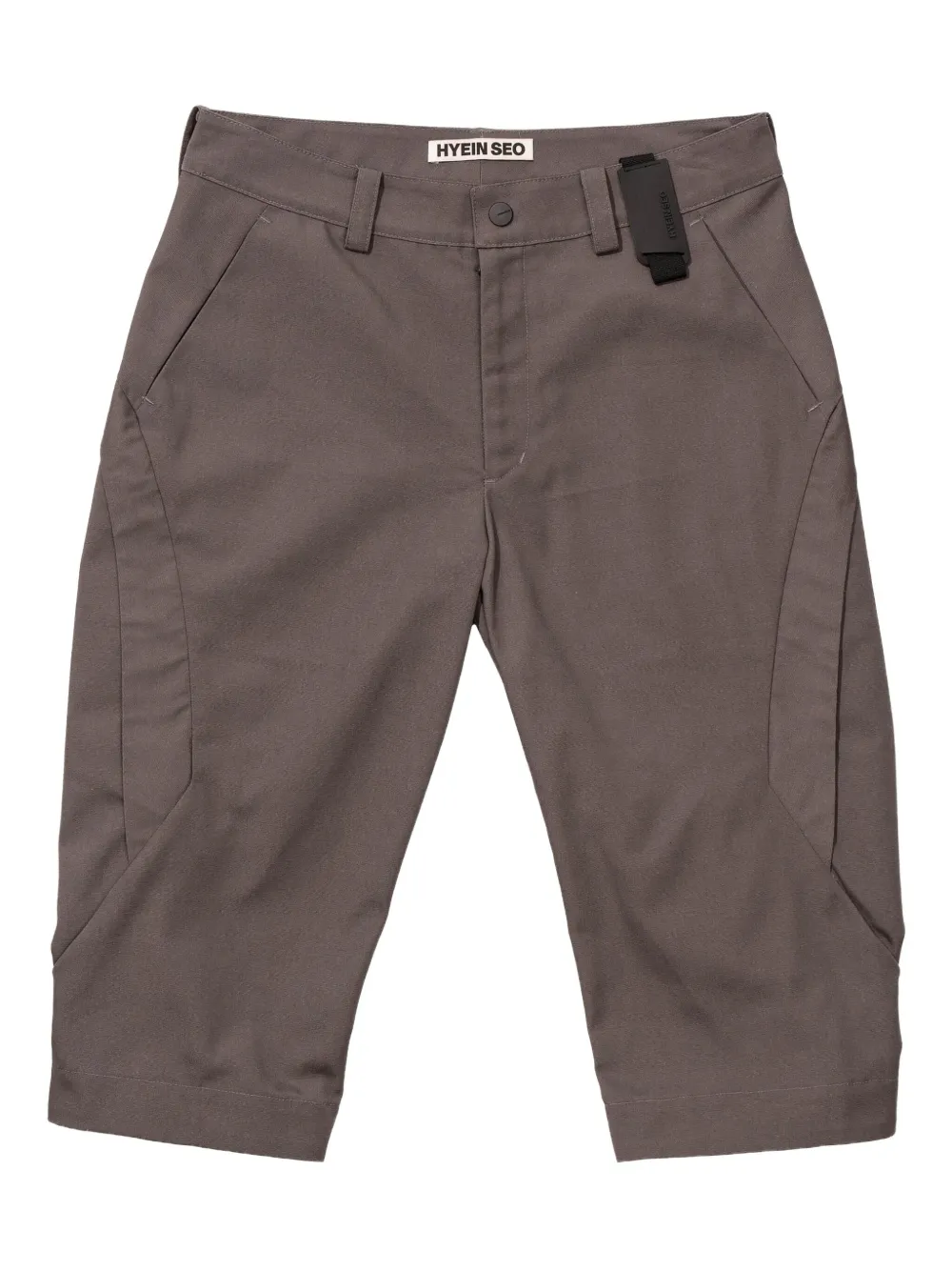 Hyein Seo Detachable-zip Trousers In Brown