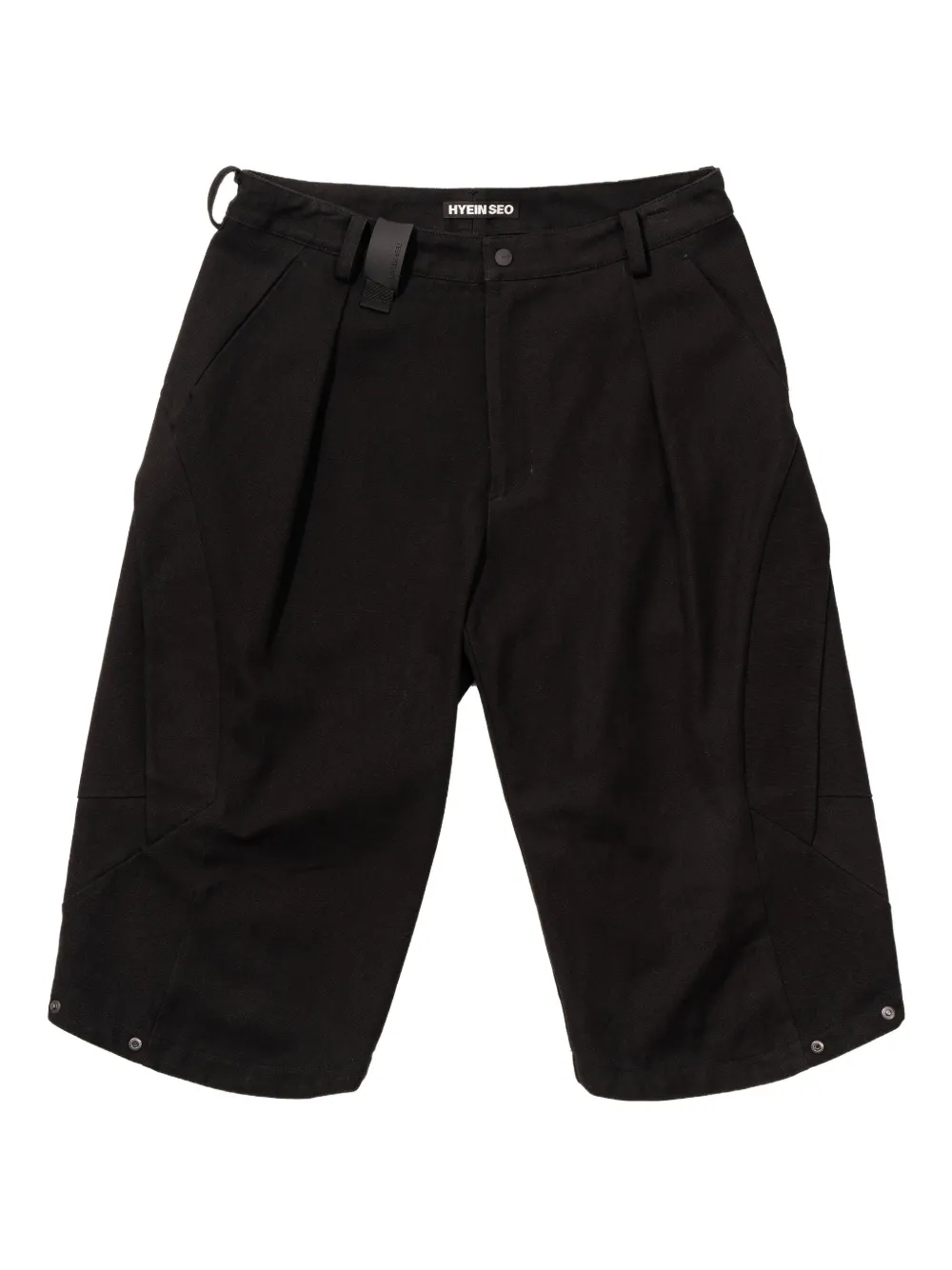 Hyein Seo Pleated Panelled Trousers In Black