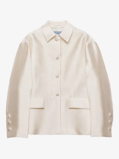 Prada single-breasted silk and wool jacket