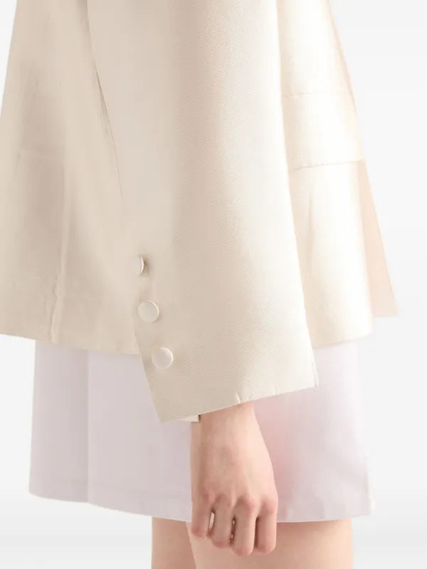 Prada フラップポケット シングルジャケット | ニュートラル | FARFETCH JP