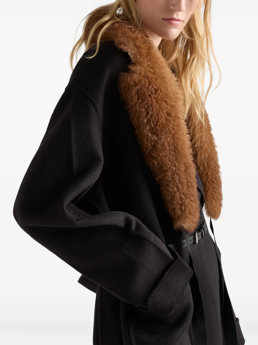 Prada Jas met sjaalrevers Zwart