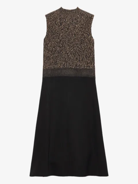 Prada Shetland ribbed knit flared dress