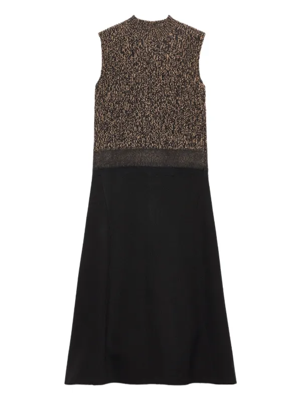 prada ribbed dress Navy Ribbed Knit Cotton Dress | PRADA