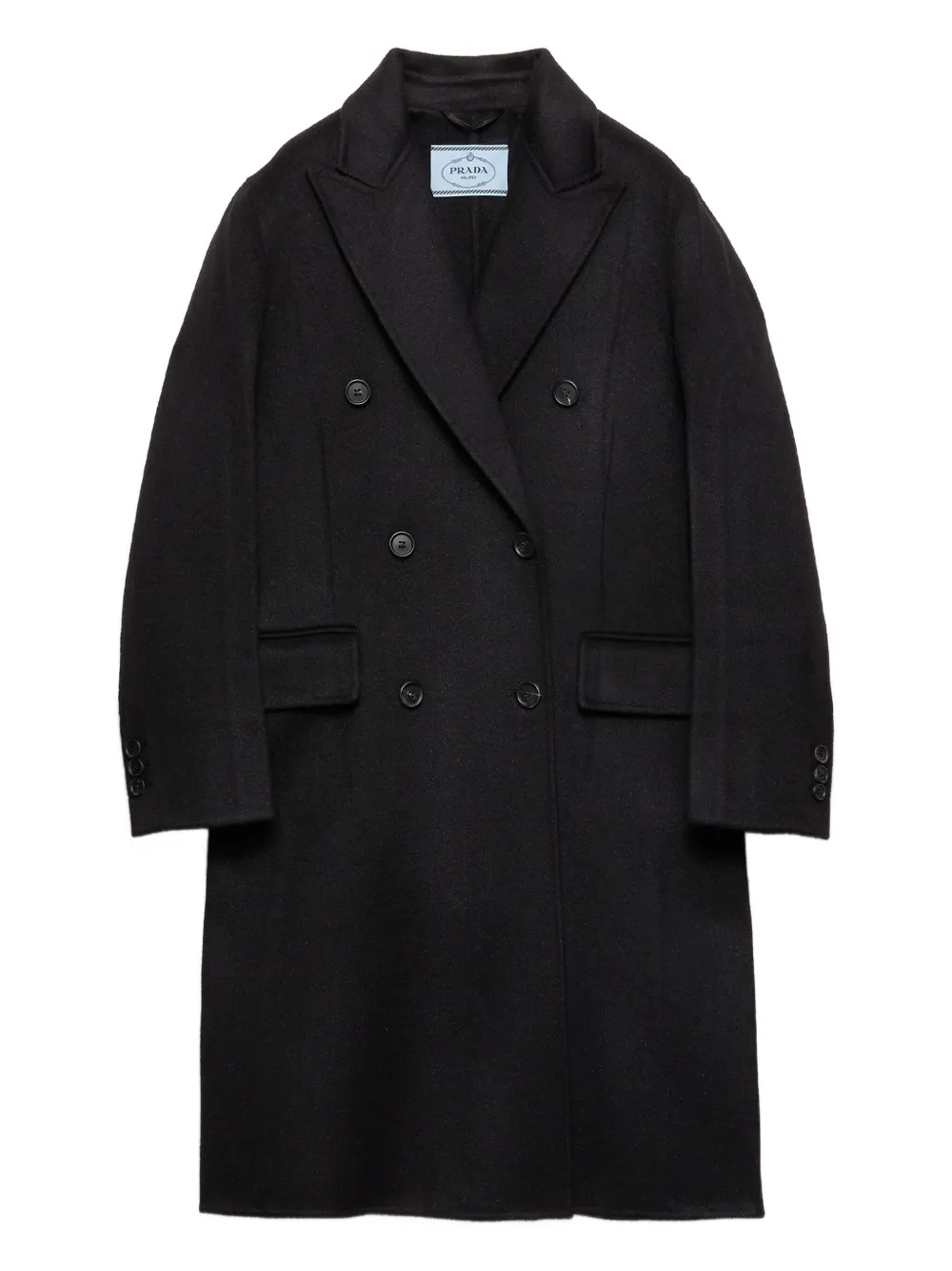 Prada double-breasted coat | Black | Image 1