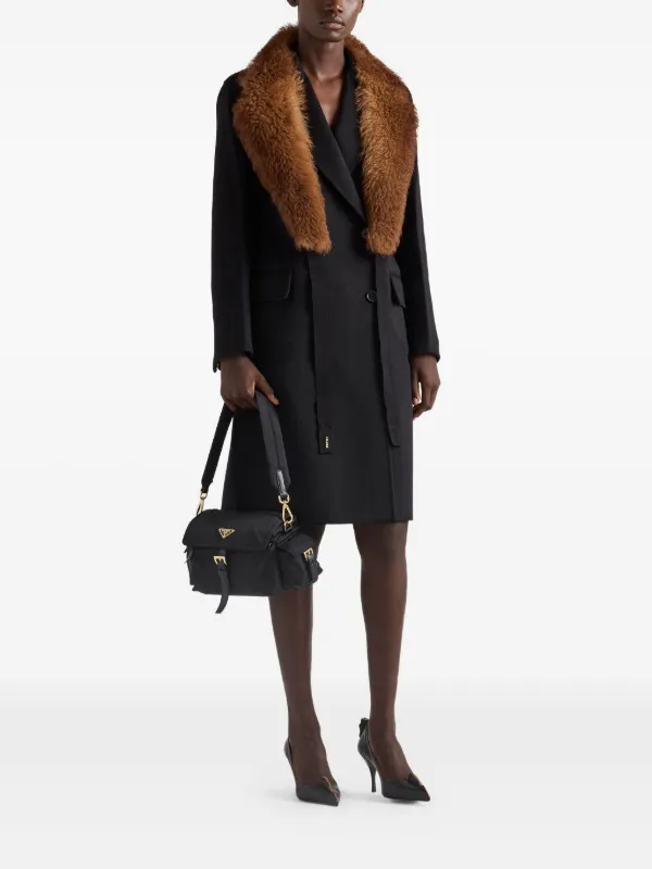 Prada double-breasted Coat | Black | FARFETCH
