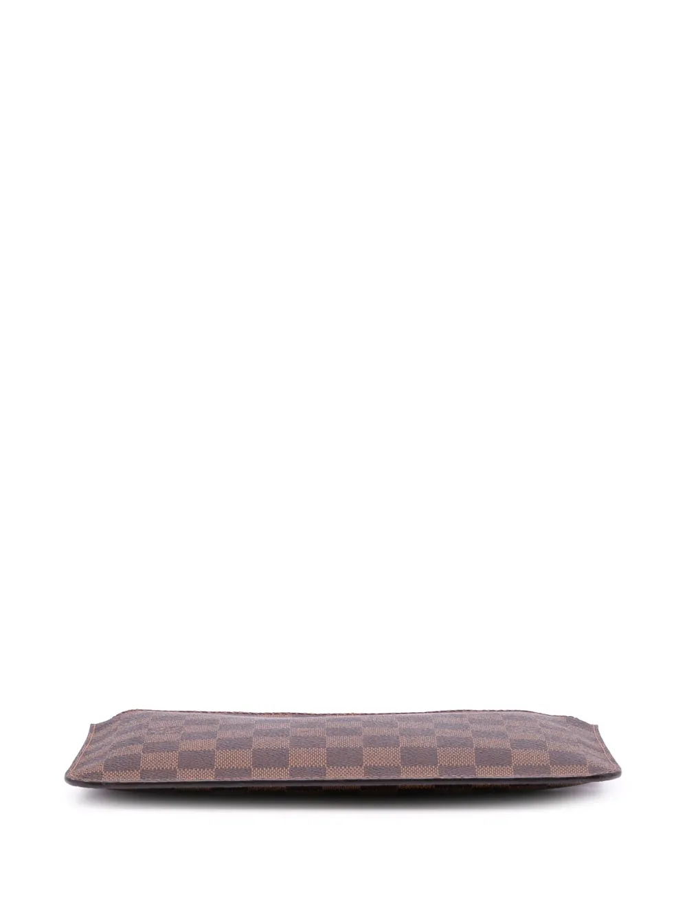 Pre-owned Louis Vuitton 2019 Damier Ebene Neverfull Mm Pouch In Brown