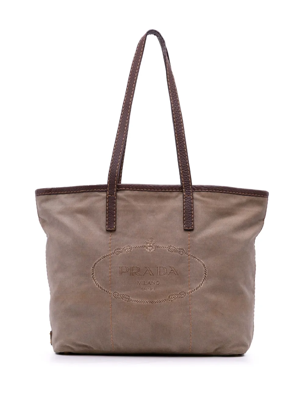 Prada Pre-Owned 2013-2025 Canvas Canapa Logo tote bag | Brown | Image 1