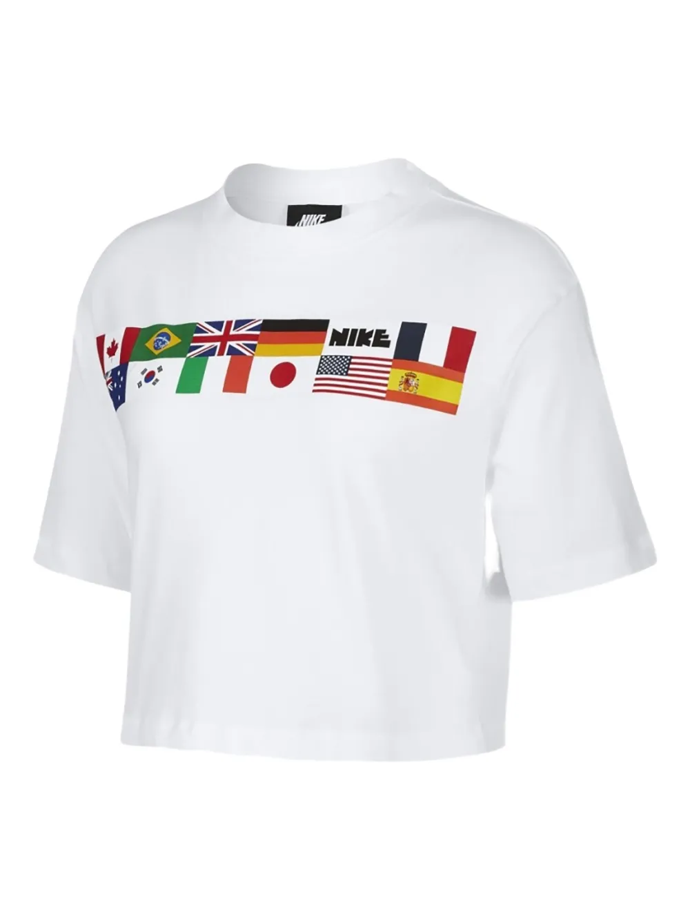 Nike Flag Cropped T-shirt In White