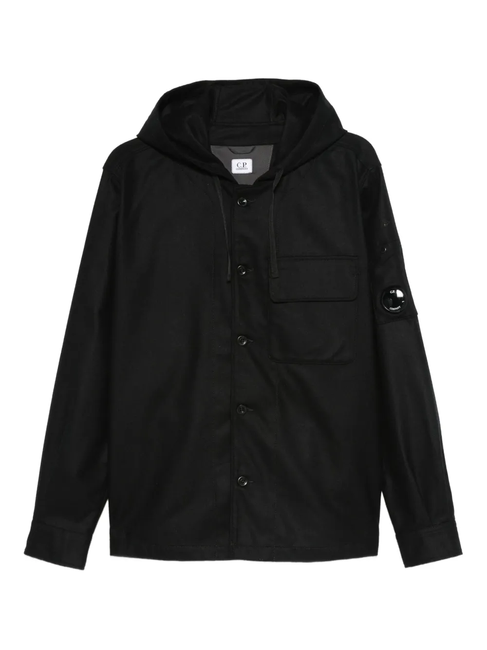 C.P. Company flap-pocket hooded jacket | Black | Image 1