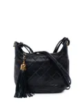 CHANEL Pre-Owned 1989-1991 CC Quilted Lambskin Tassel crossbody bag - Blue