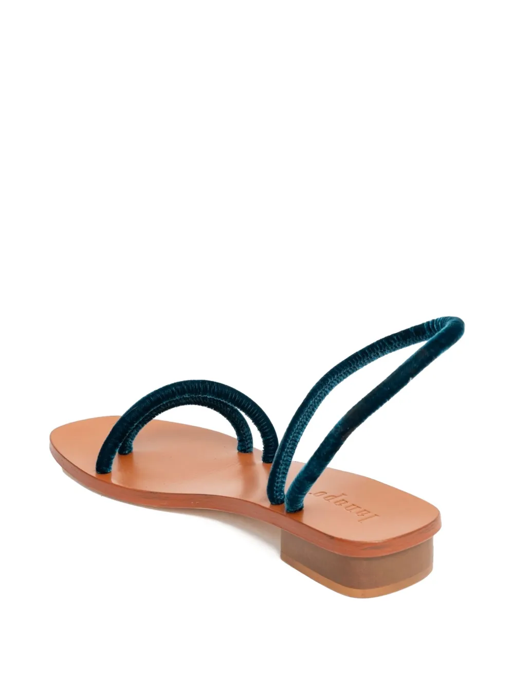 Lanapo Velvet-strap Sandals In Blue