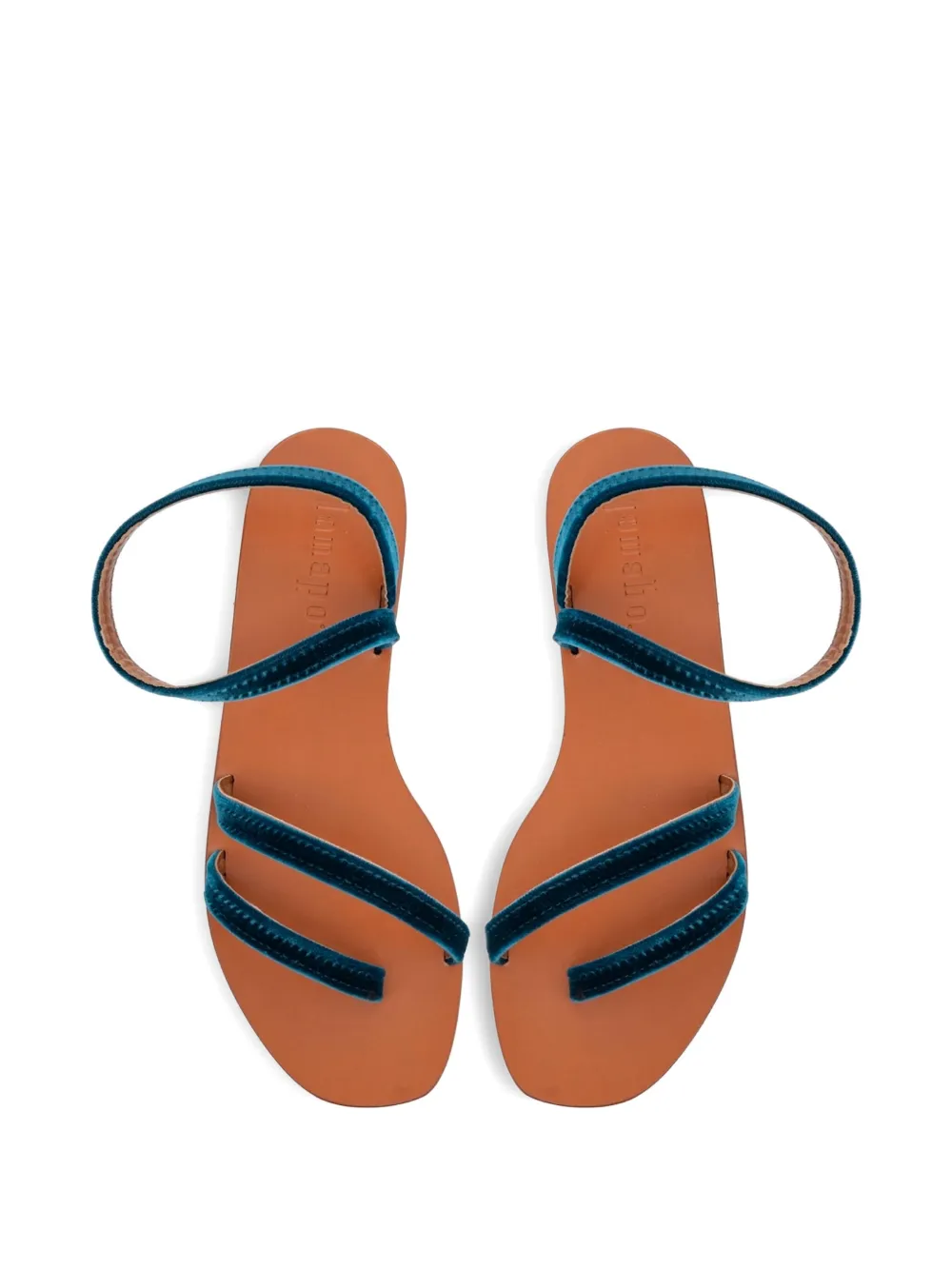 Lanapo Velvet Double-strap Sandals In Multi