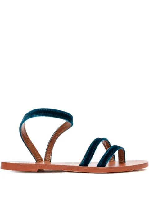 LANAPO velvet double-strap sandals