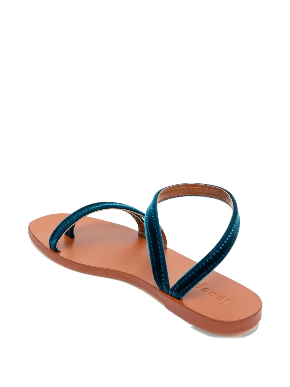 Lanapo Velvet Double-strap Sandals In Multi