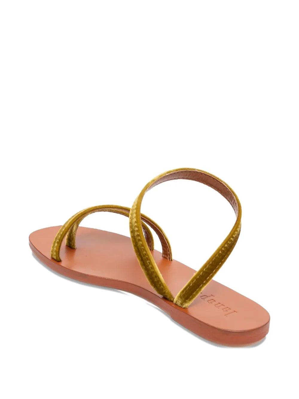 Lanapo Velvet Double-strap Sandals In Green