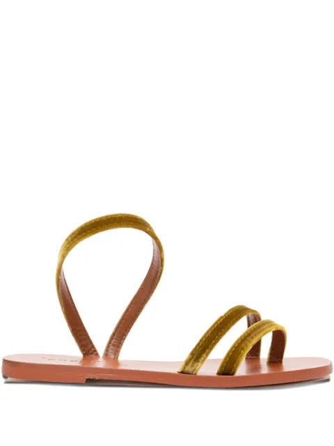 LANAPO velvet double-strap sandals