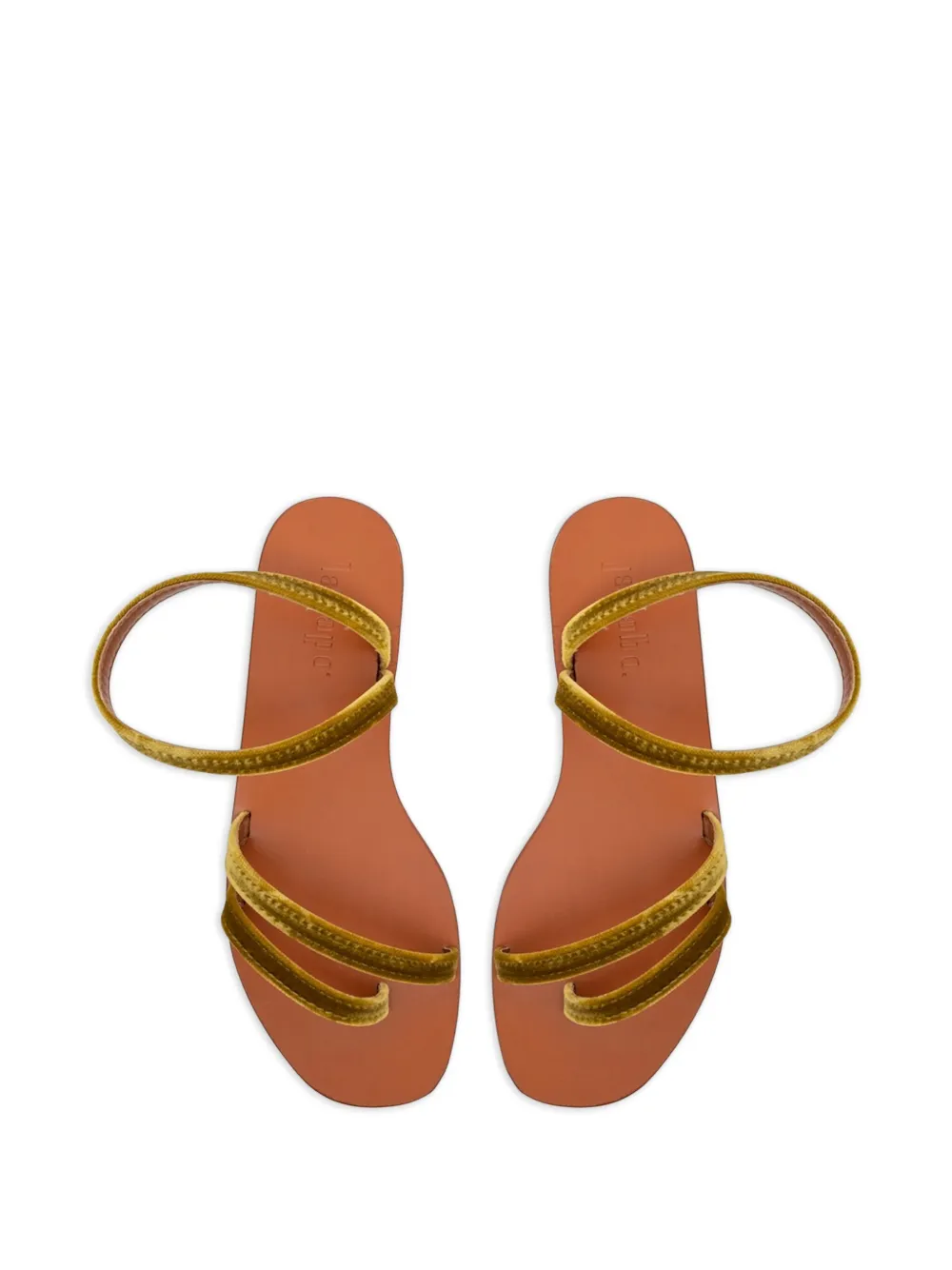  Lanapo Velvet Double-strap Sandals - Green 