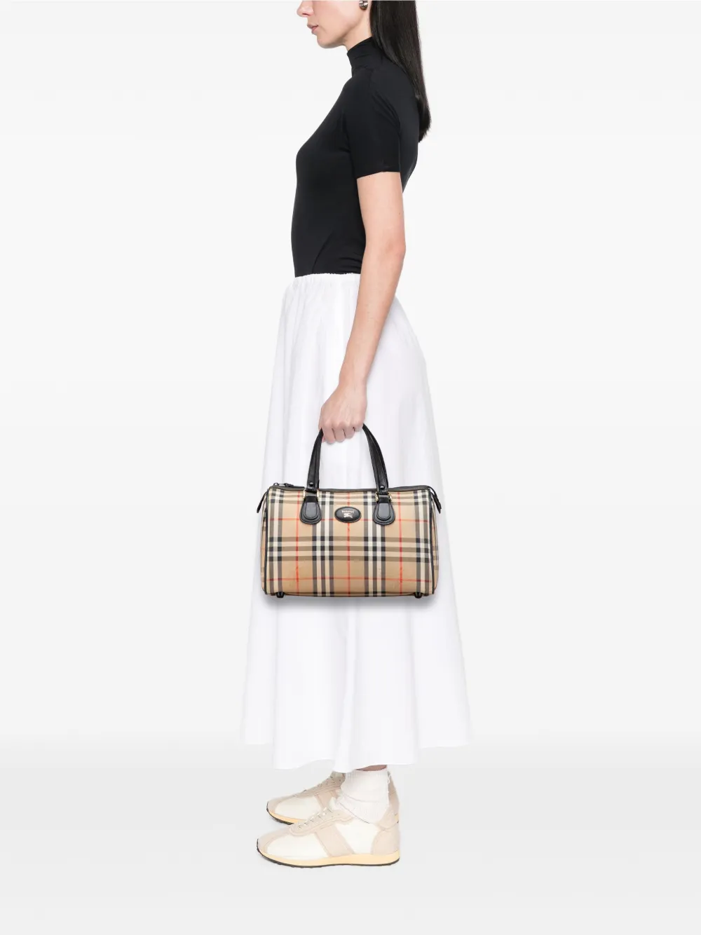 Burberry Pre-Owned 20th Century Haymarket Check Canvas boston bag | Pre-Owned | Image 2