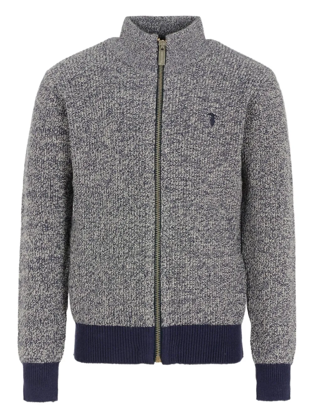 TRUSSARDI JUNIOR zip-up speckled cardigan | Blue | Image 1