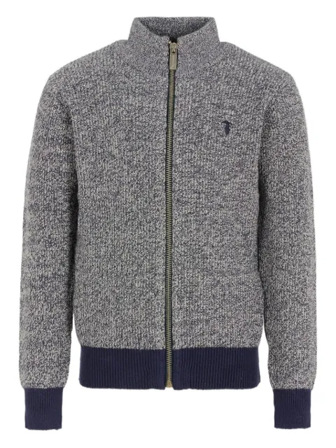 TRUSSARDI JUNIOR zip-up speckled cardigan