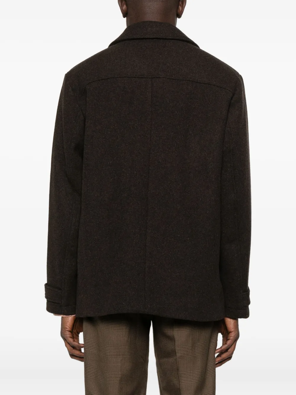 Les Deux Mckee Double-breasted Jacket In Brown