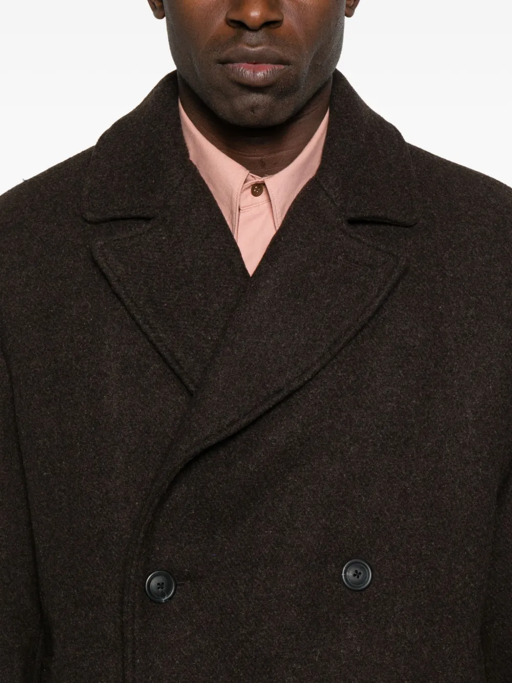Les Deux Mckee Double-breasted Jacket In Brown
