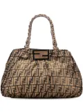Fendi Pre-Owned 2000-2010 Large Zucca Metallic Lurex Mia Chain tote bag - Brown
