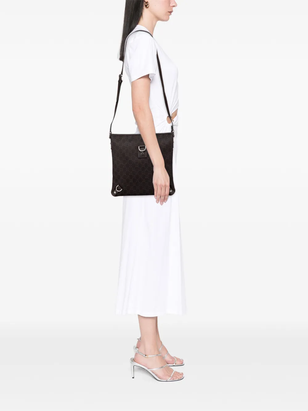 Gucci Pre-Owned 2000-2015 GG Denim Abbey D Ring crossbody bag | Pre-Owned | Image 2