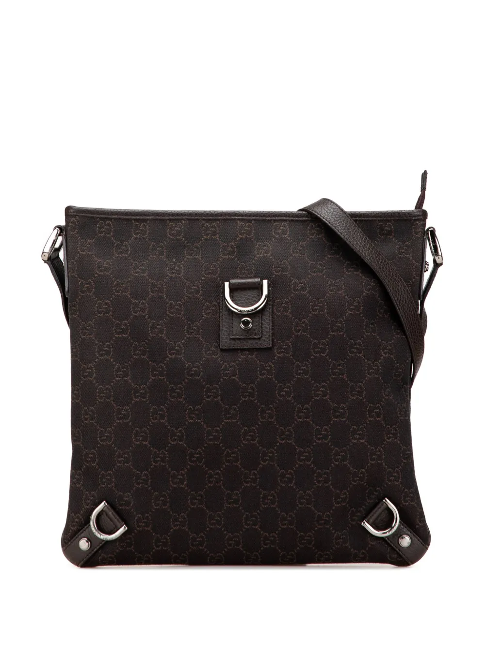Gucci Pre-Owned 2000-2015 GG Denim Abbey D Ring crossbody bag | Brown | Image 1