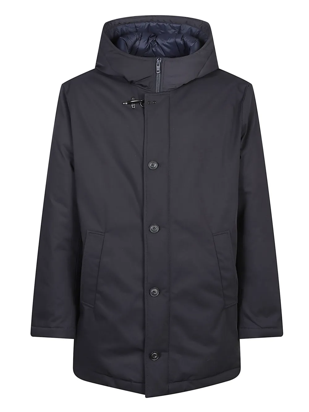 Fay button-fastening hooded jacket | Blue | Image 1