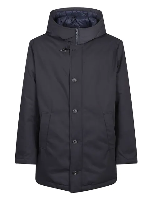 Fay button-fastening hooded jacket