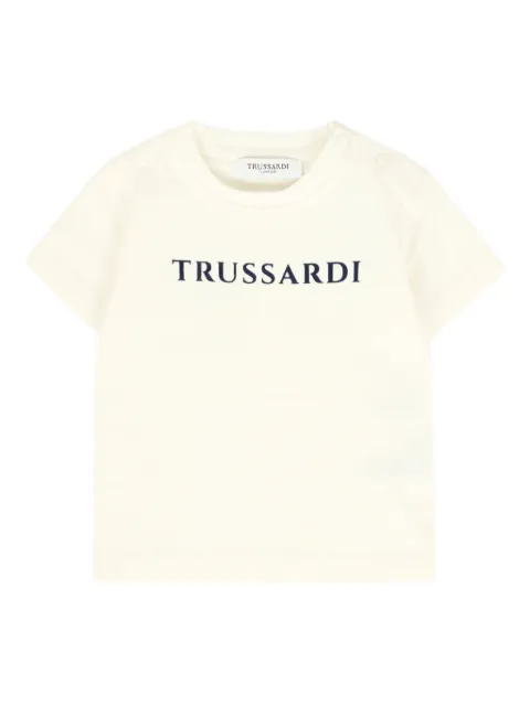 TRUSSARDI JUNIOR logo-embroidered short-sleeve T-shirt
